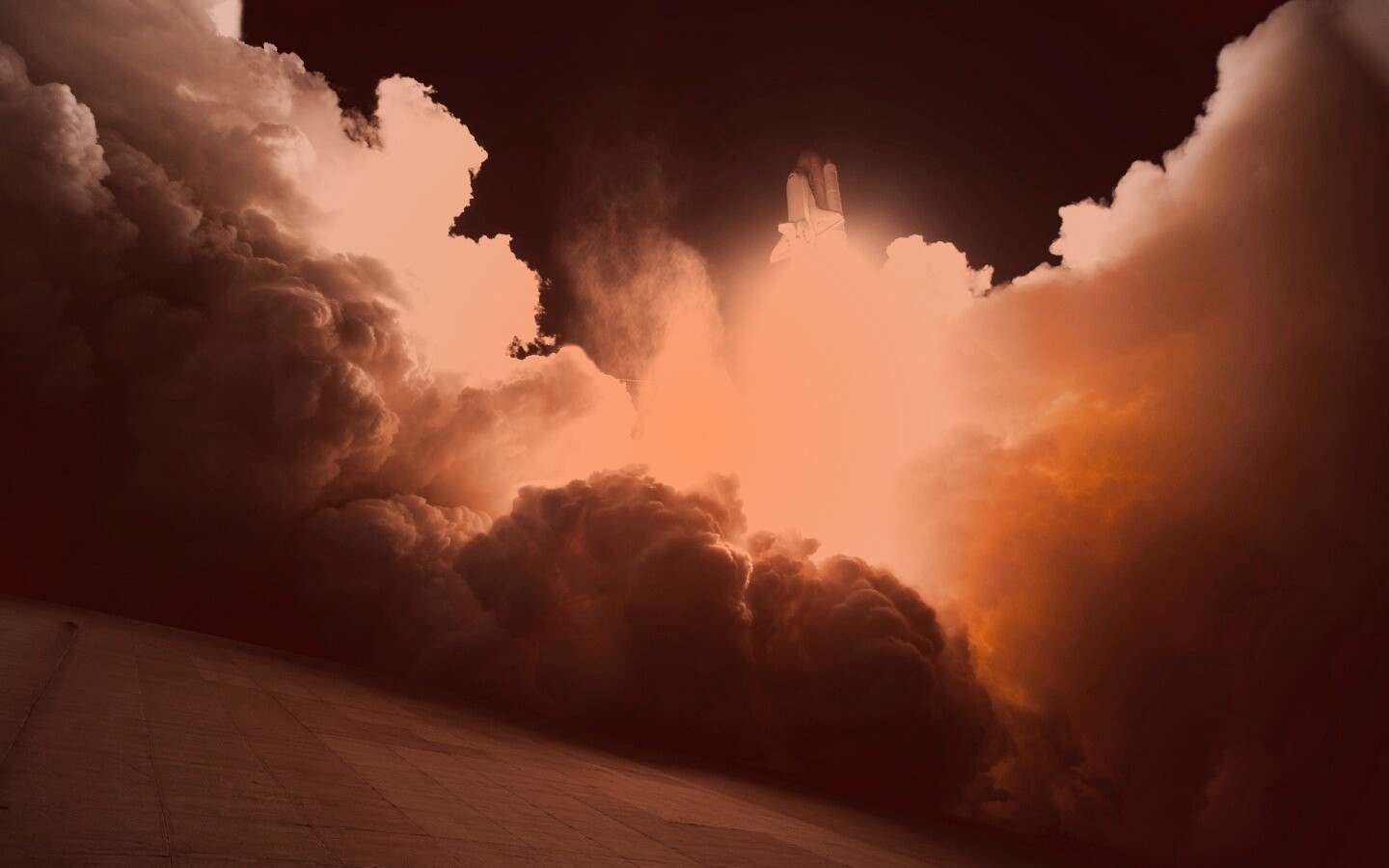 Взлет шатла обои