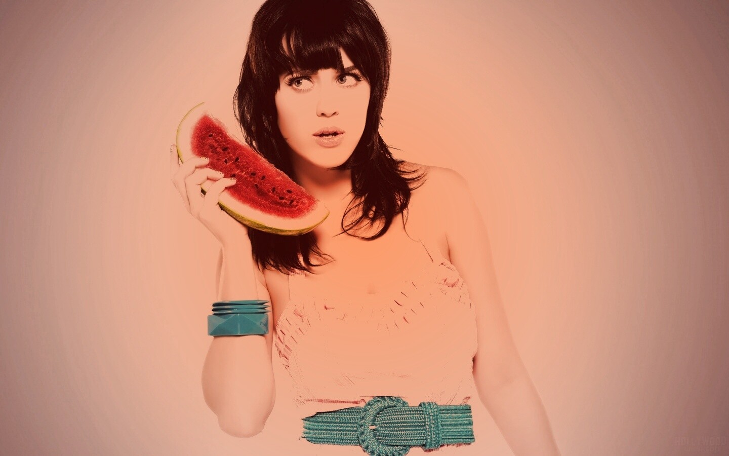 Кэти Пэри и арбуз обои