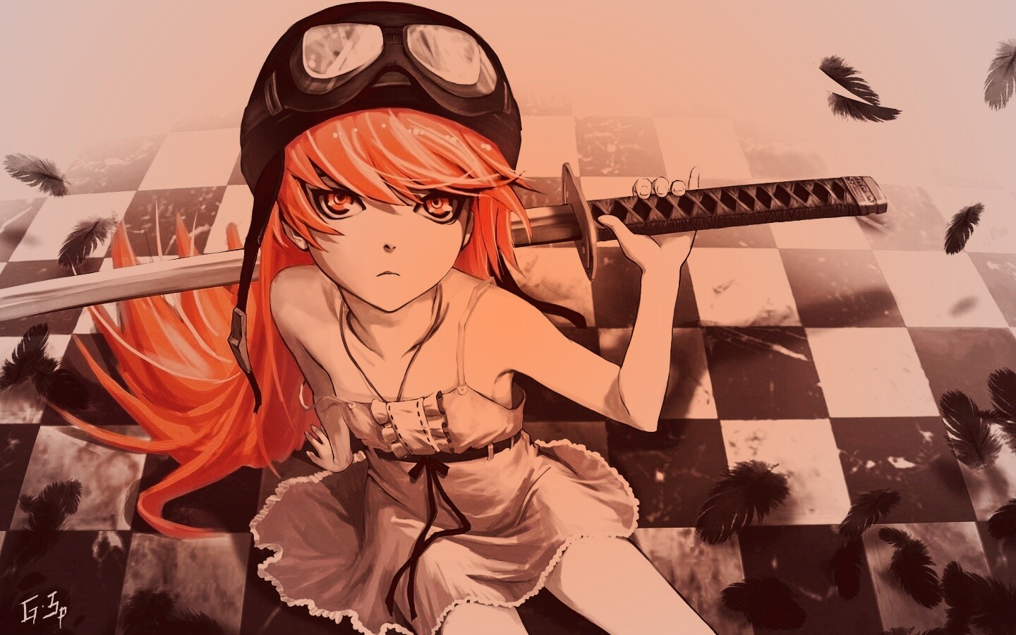 Полувампир из Bakemonogatari обои