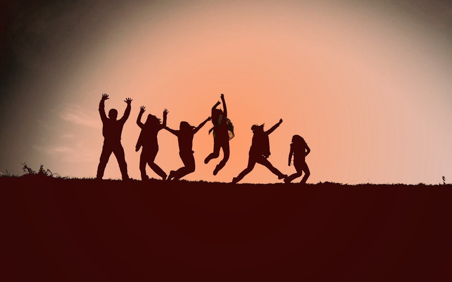 Силуэты людей обои