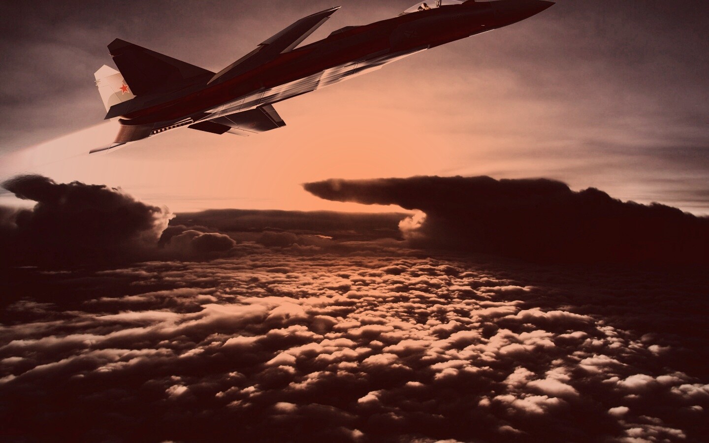 Истребители в небе обои