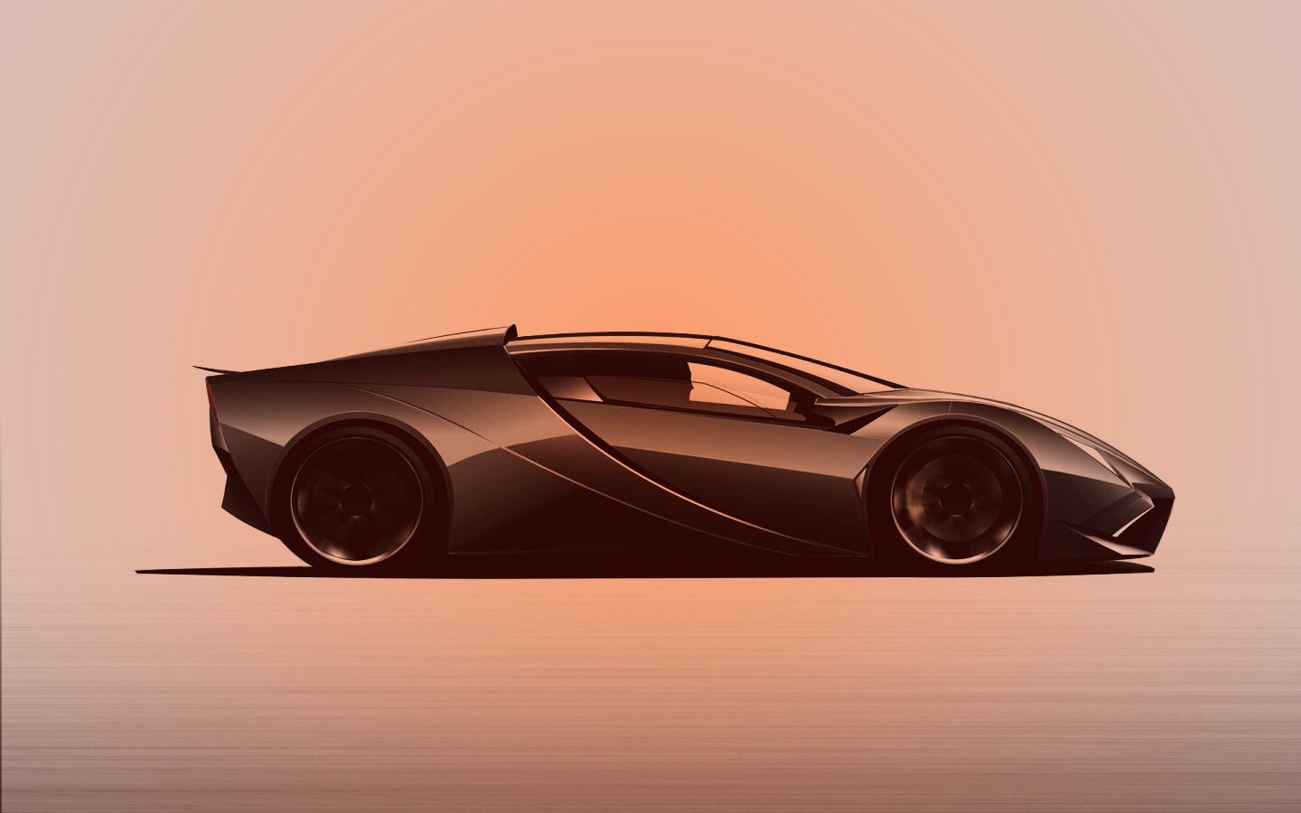 Скетч lamborghini  обои