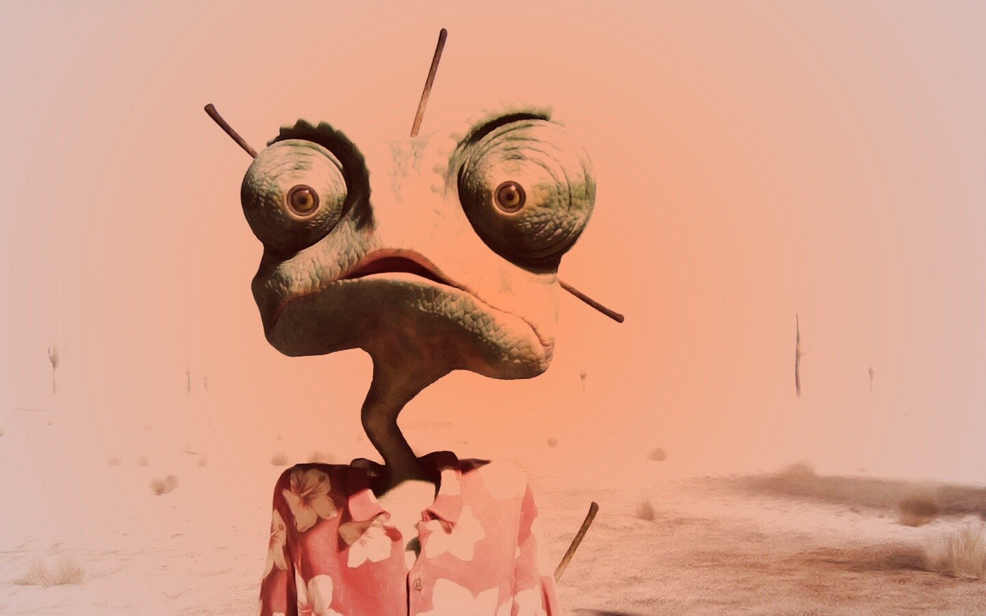 Ранго в колючках от кактуса обои