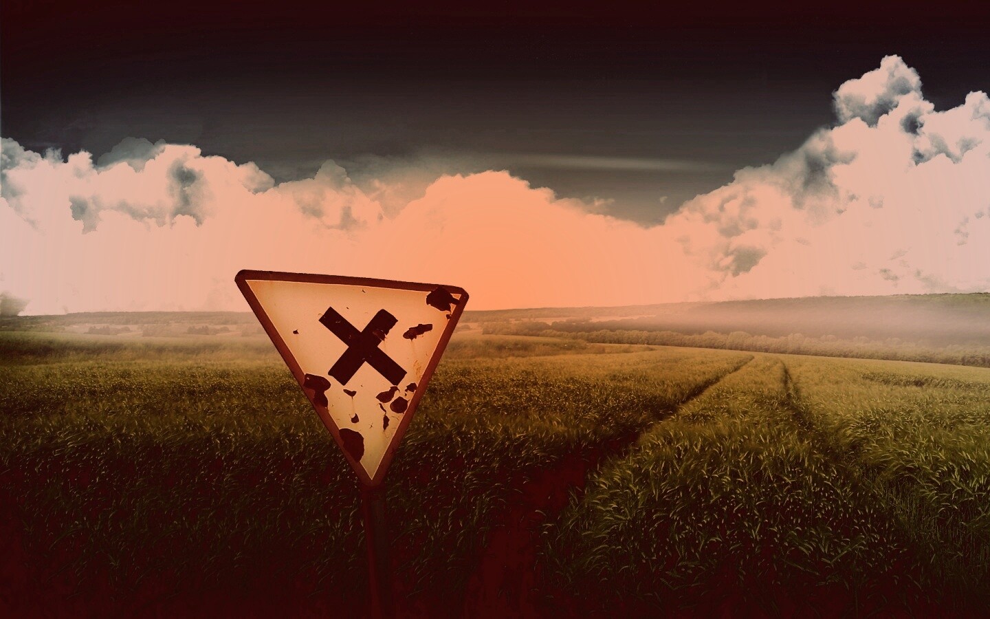 Знак с крестом обои