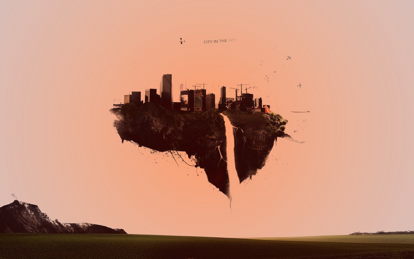 Небесный город обои