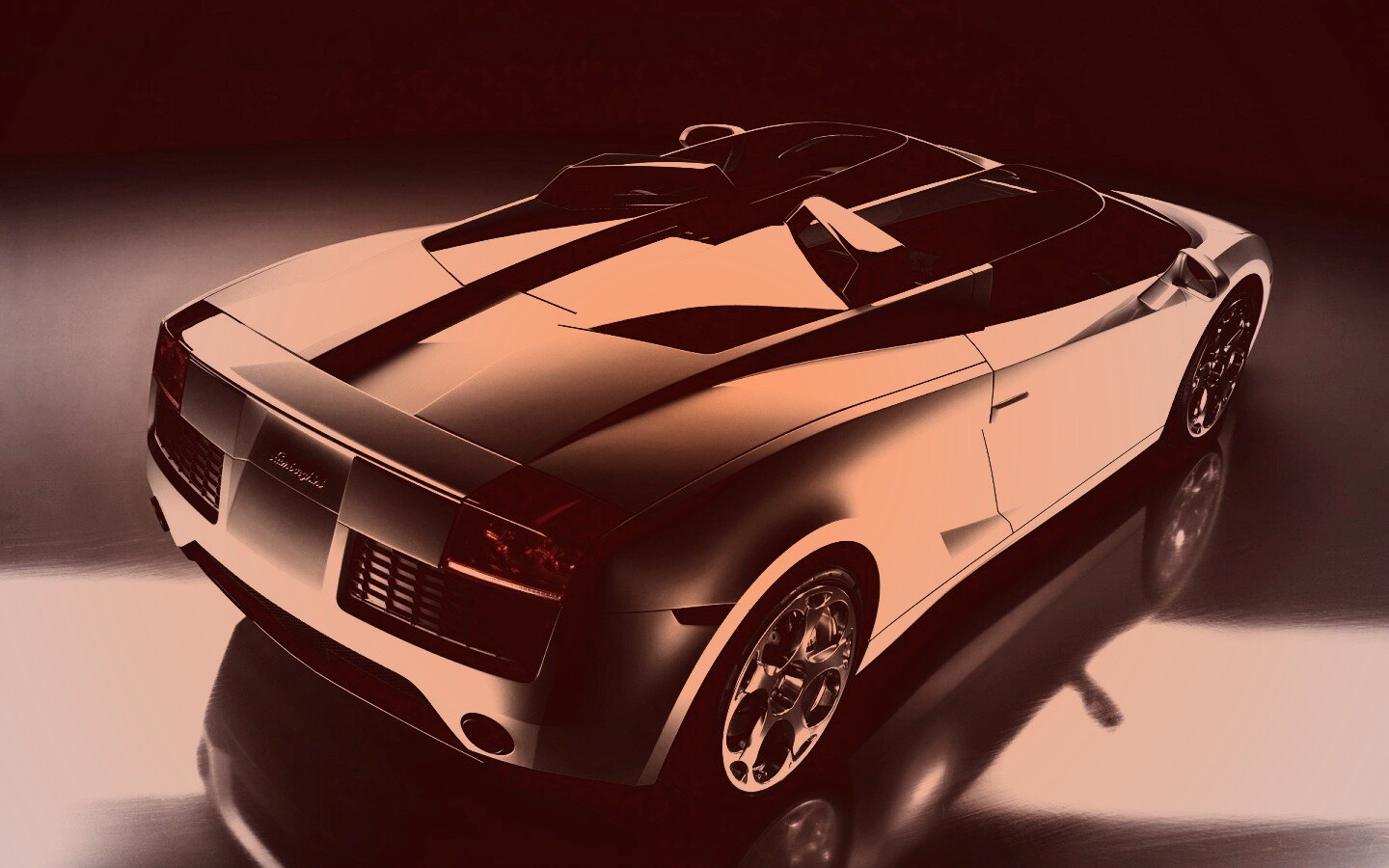 Светло-Серый Lamborghini (Сзади) обои