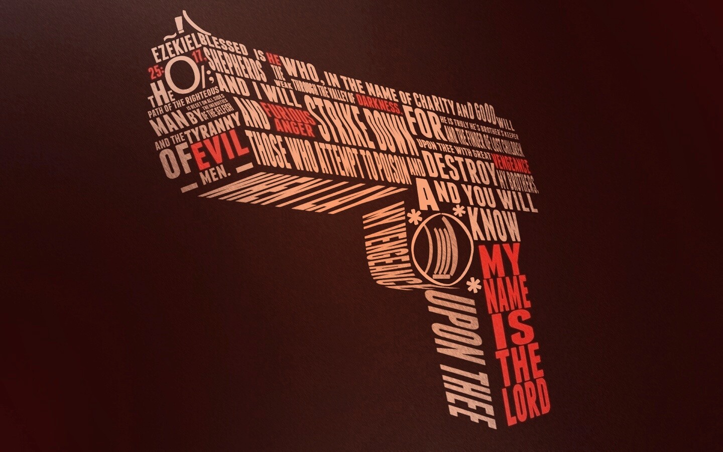 Пистолет из слов обои