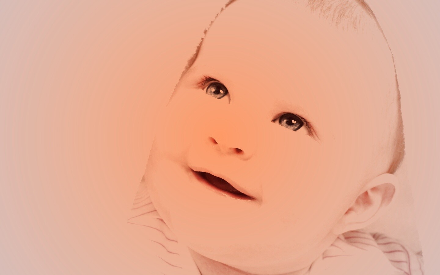 Малыш под полотенцем обои