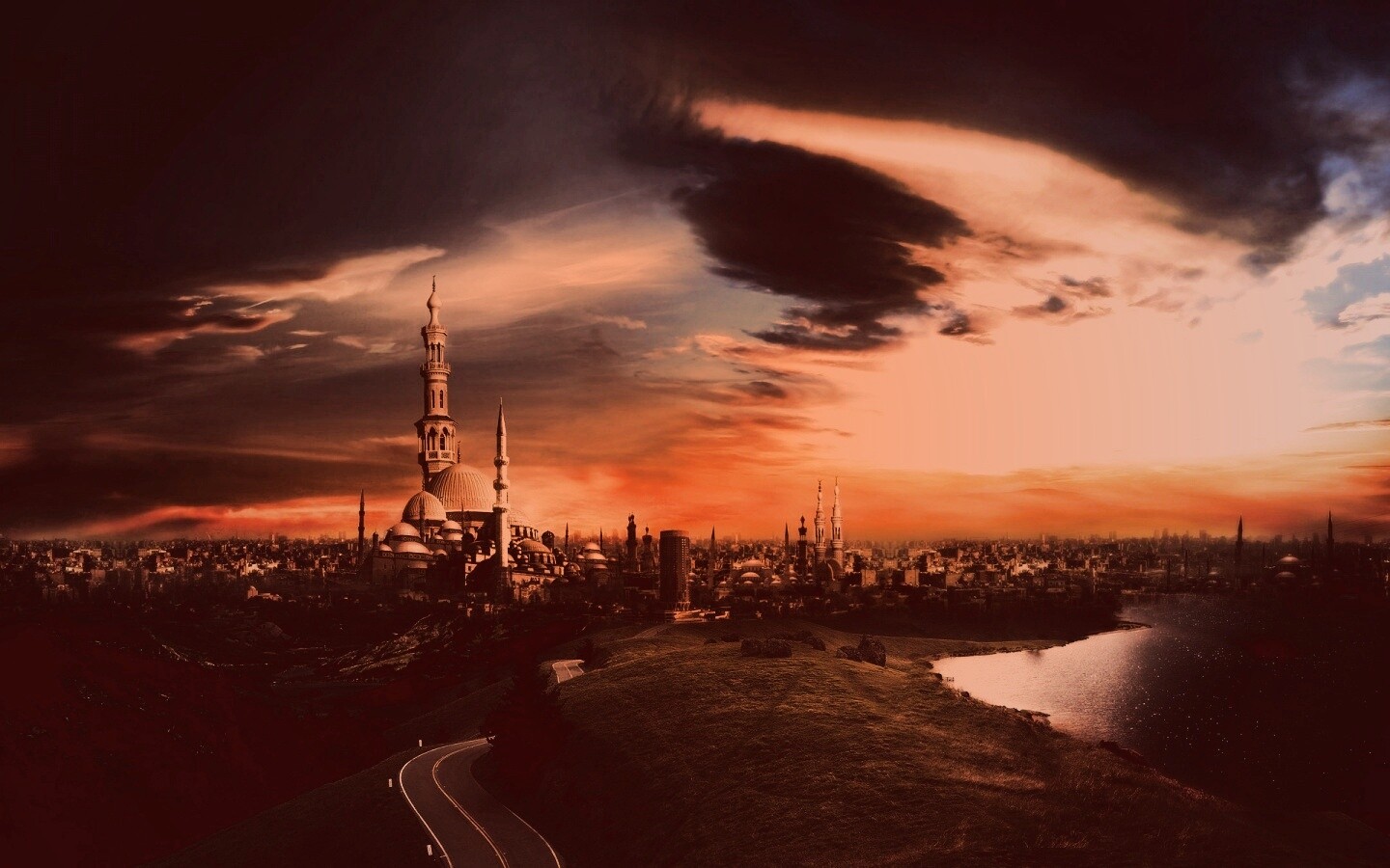 Город минаретов обои