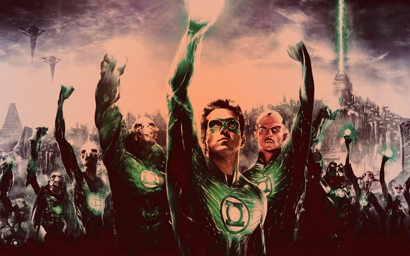 Зеленый фонарь обои