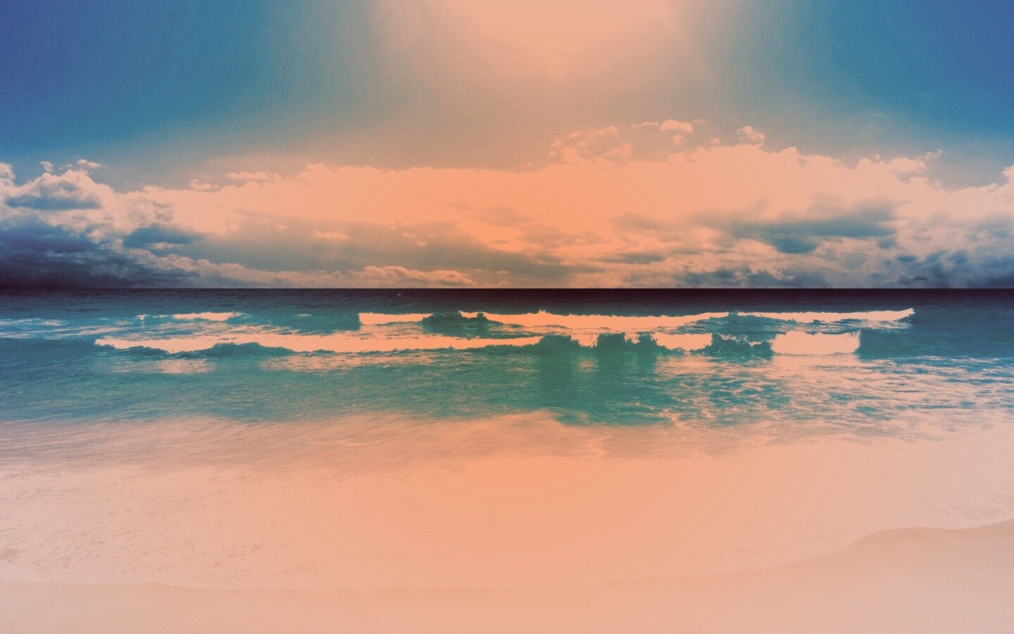 Потрясающий вид на морской пляж обои