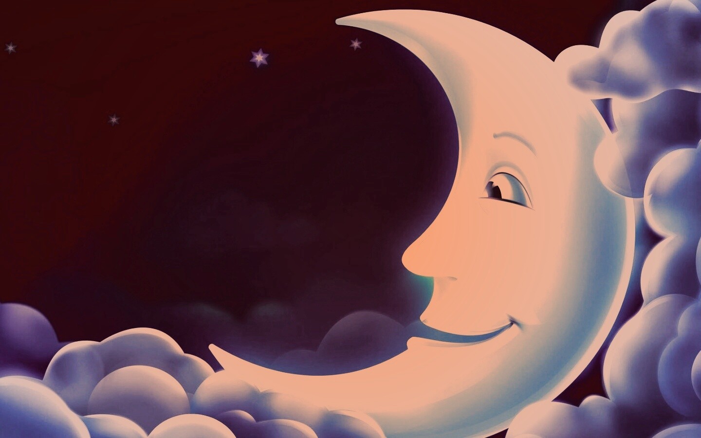 Мультяшный месяц обои