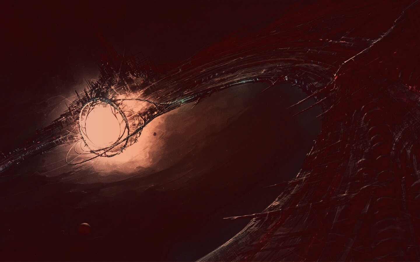 Зловещая космическая станция обои