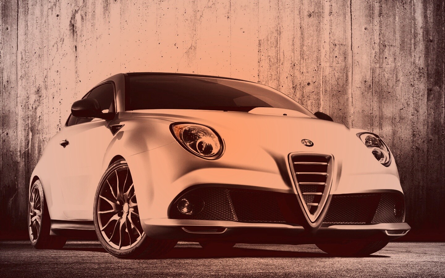 Alfa-Romeo вид спереди обои