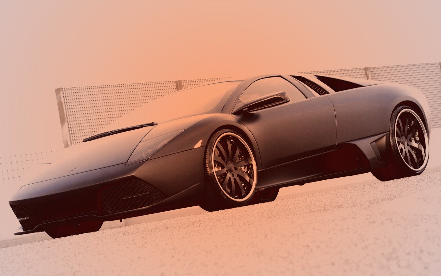 Lamborghini Reventon черного цвета обои