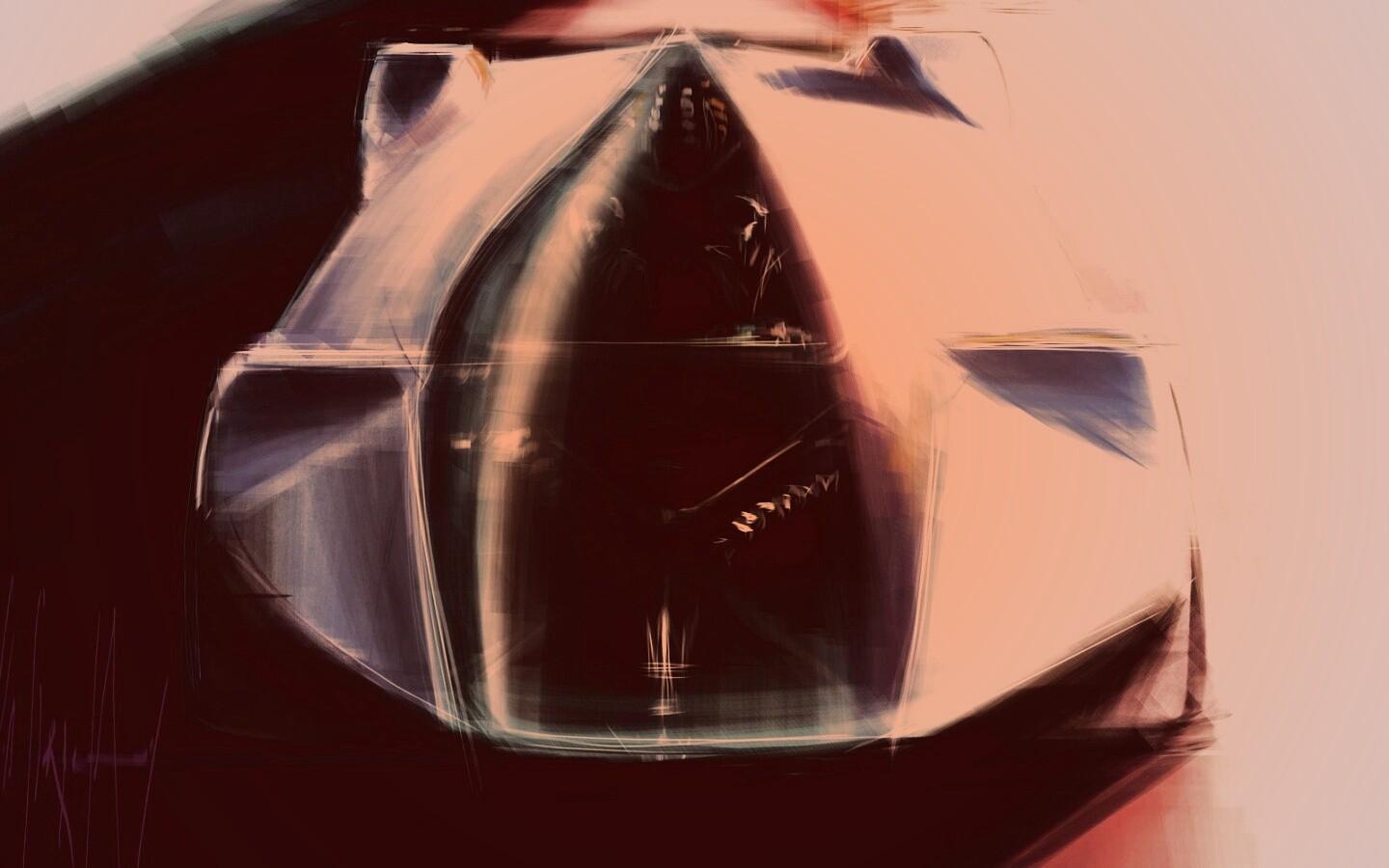 Зарисовка Maserati Birdcage обои