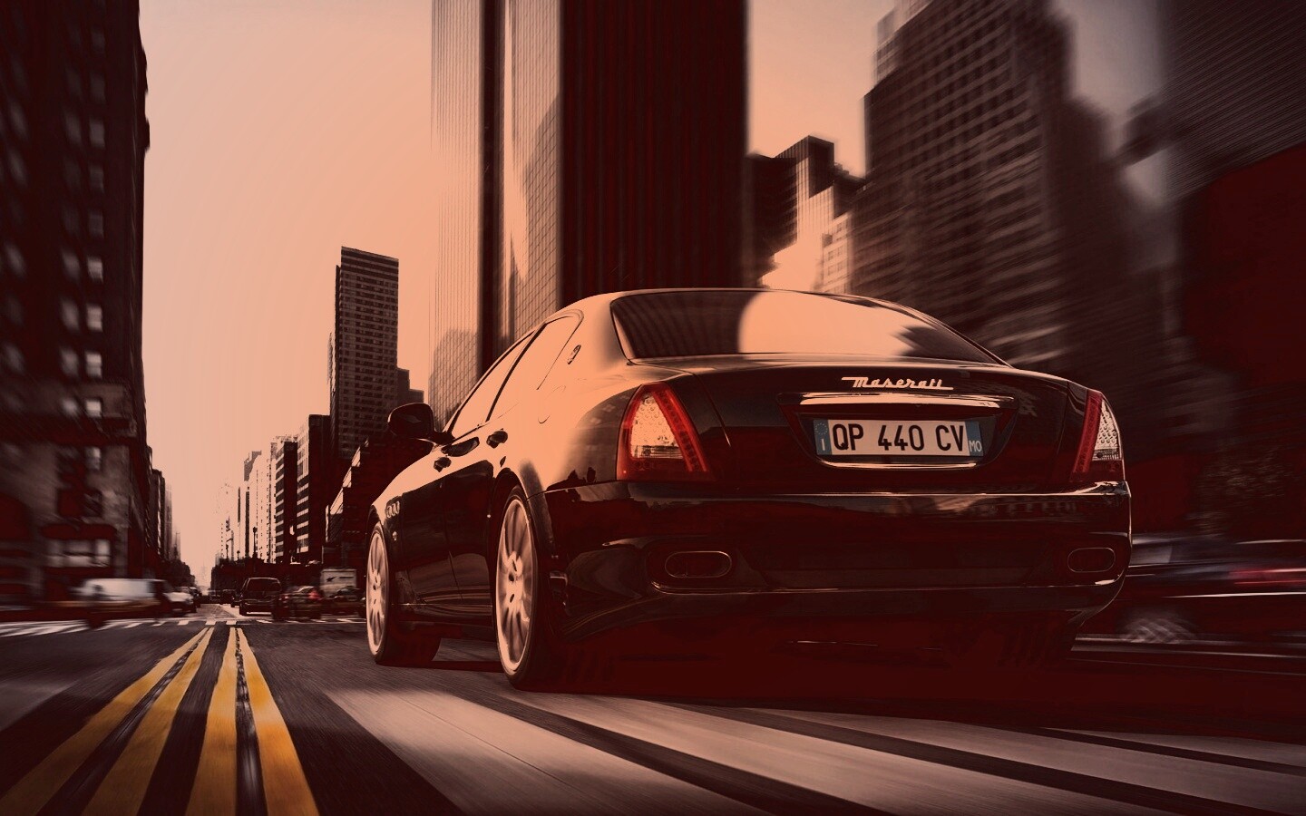 Maserati Quattroporte в городе обои