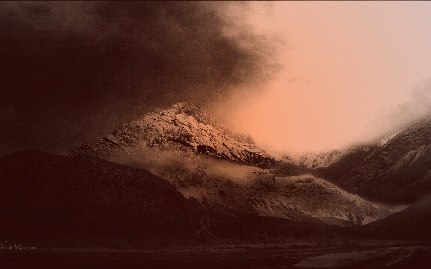 Ч/Б фото гор обои