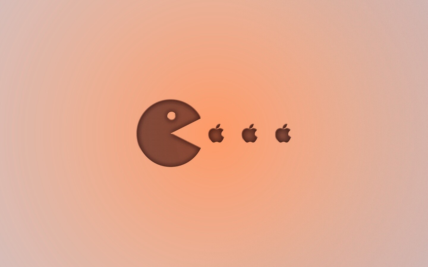 Пэкмен против Apple обои