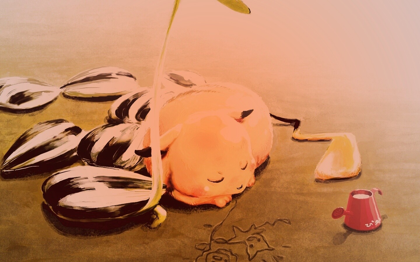 Пикачу отдыхает обои