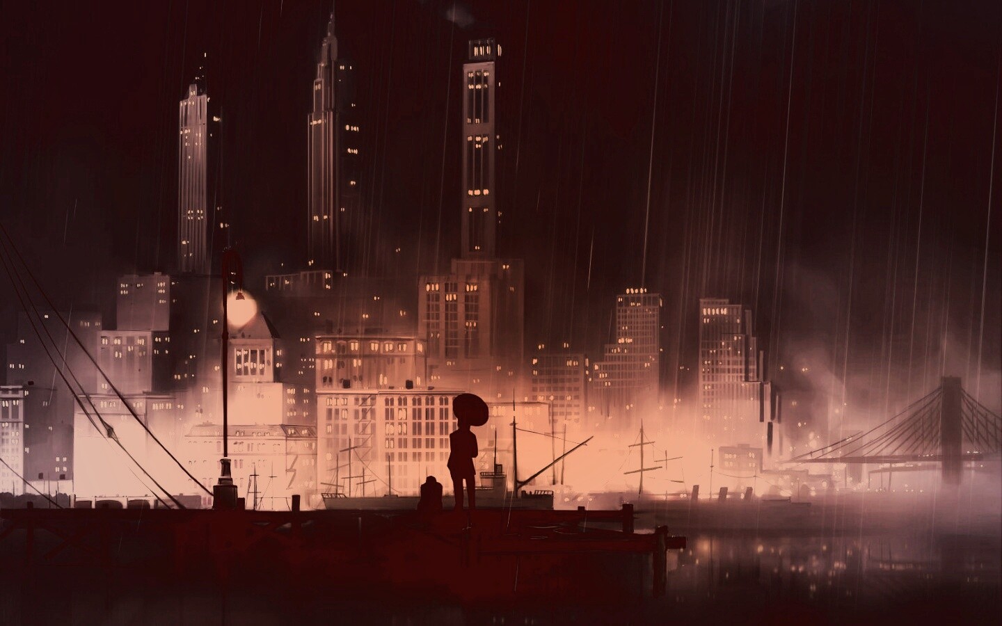 Дядька с зонтиком же обои