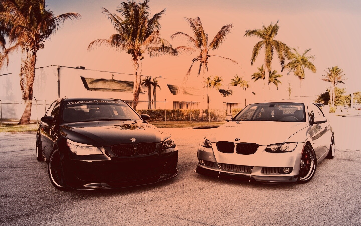 Чёрный и серебристый BMW обои