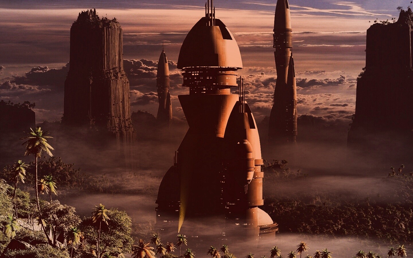 Город будущего обои