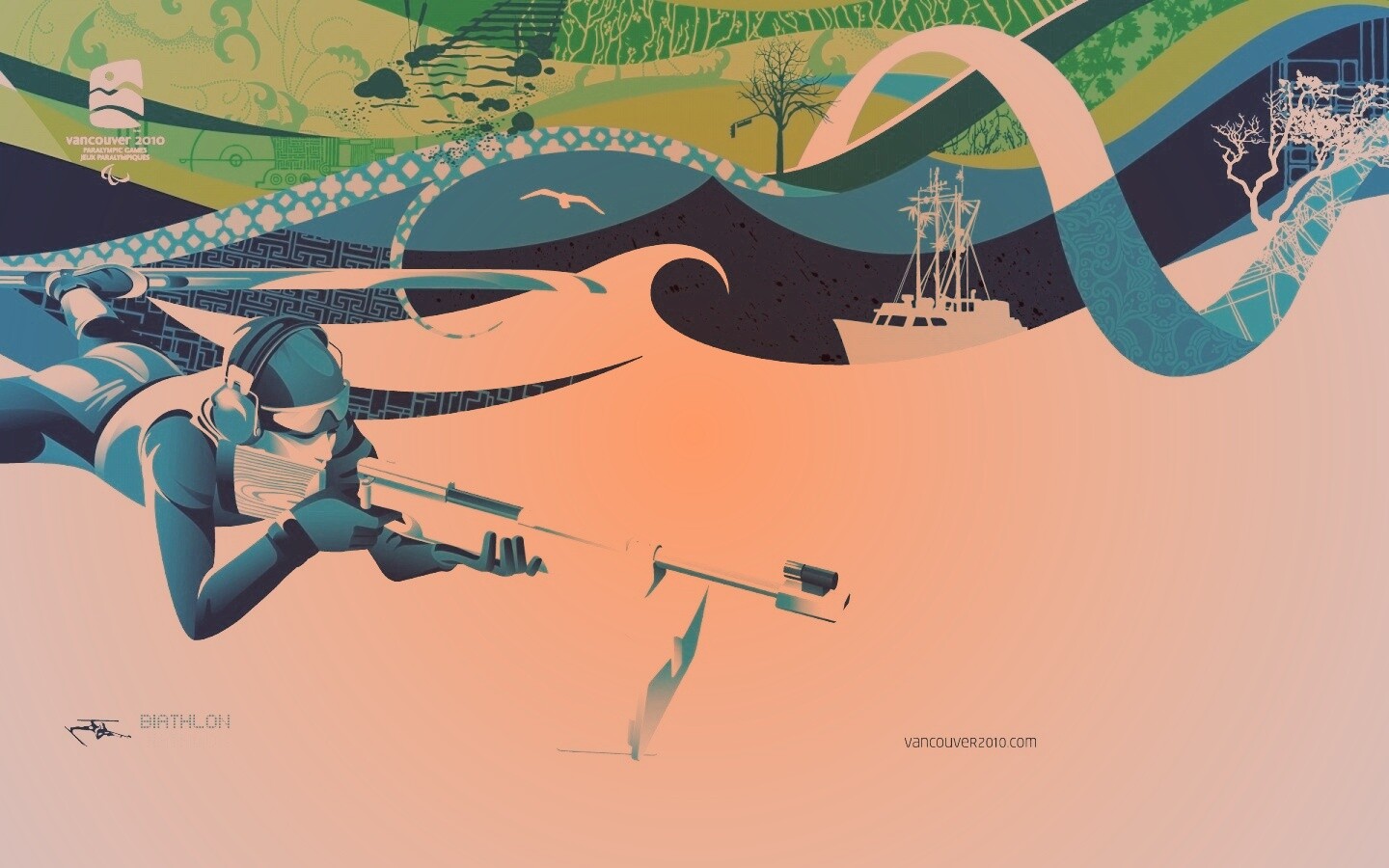 Олимпиада в Ванкувере 2010: Биатлон обои