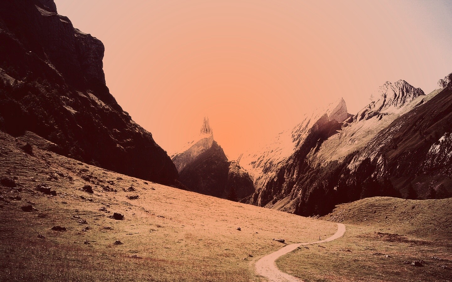 Храм в горах обои