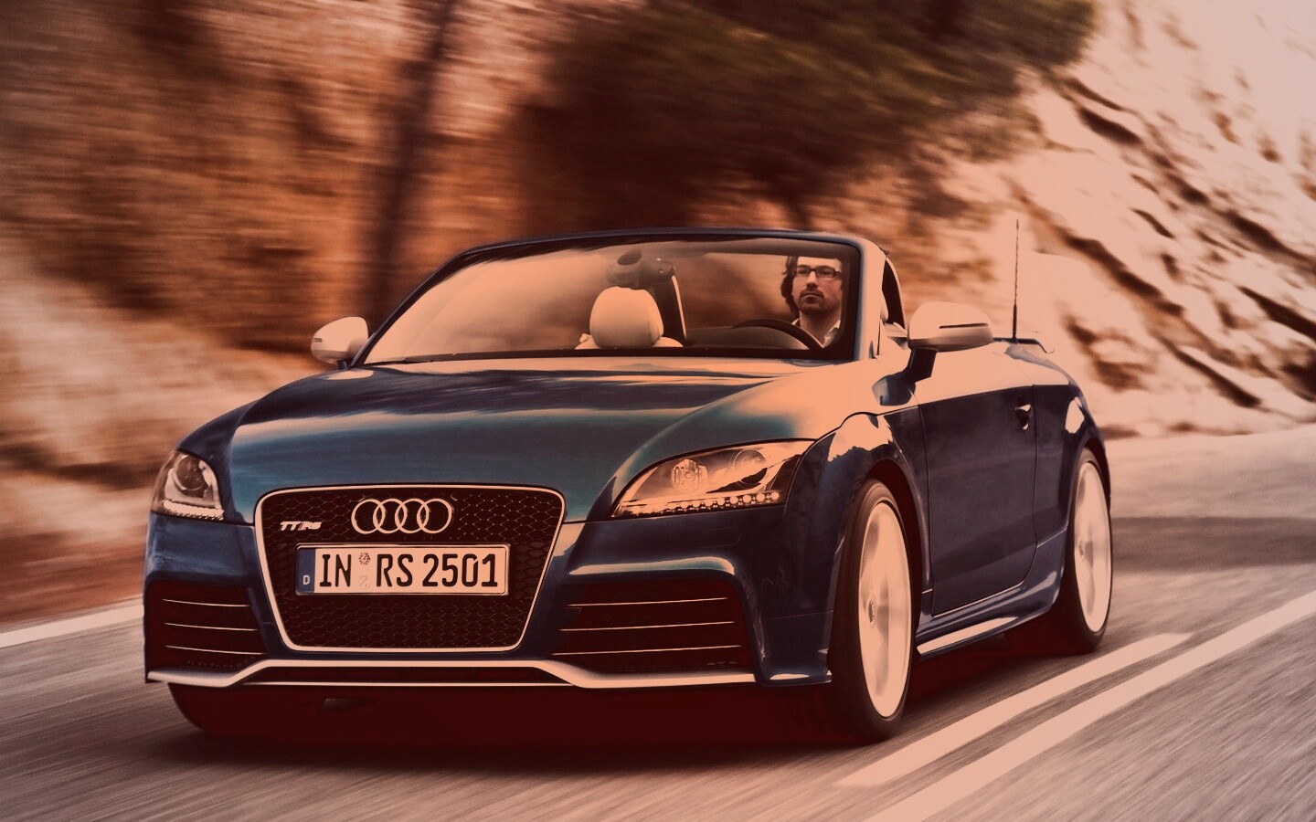 Кабриолет ауди: вид спереди обои