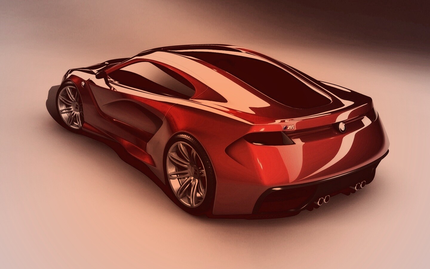 Красный концепт BMW обои