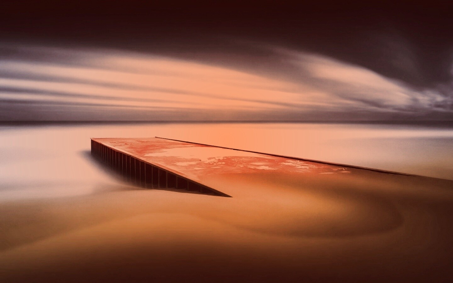 Пирс на пляже обои