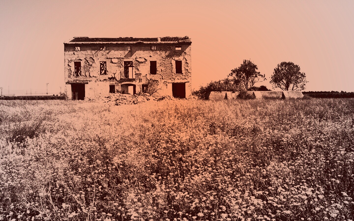 Руины жилого дома обои