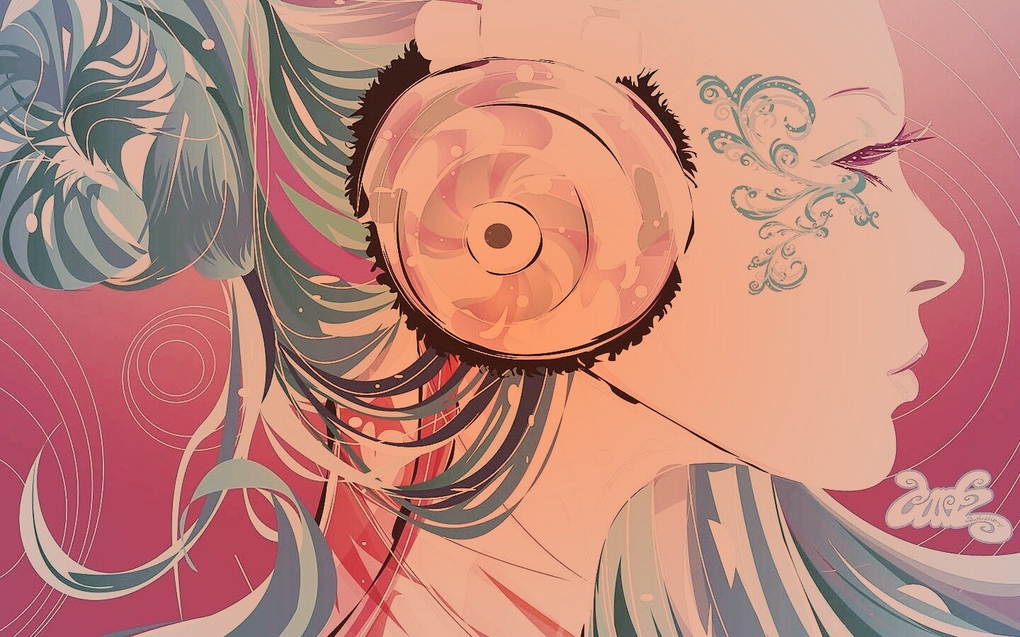 Стильная абстрактная девушка обои