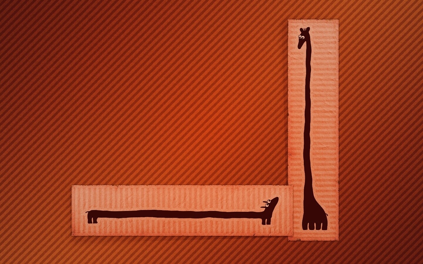 Жираф и такса обои