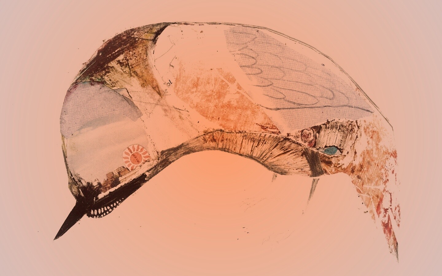 Аппликация Стефана Томпсона "Птица" обои