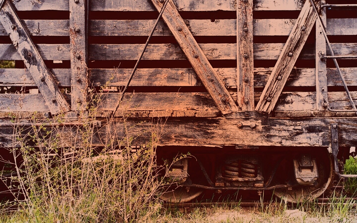 Старый грузовой вагон обои