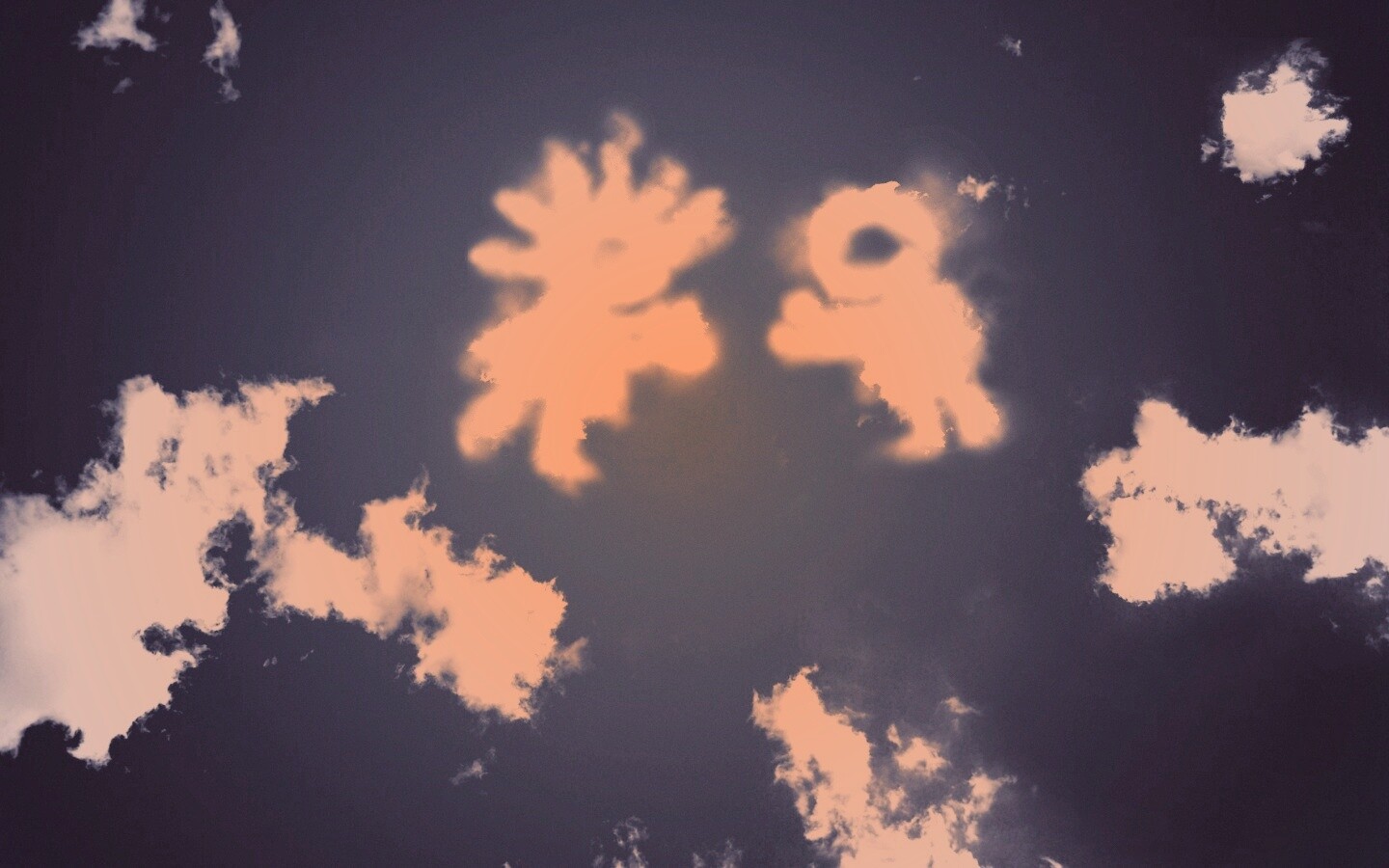 Фигуры из облакоа обои