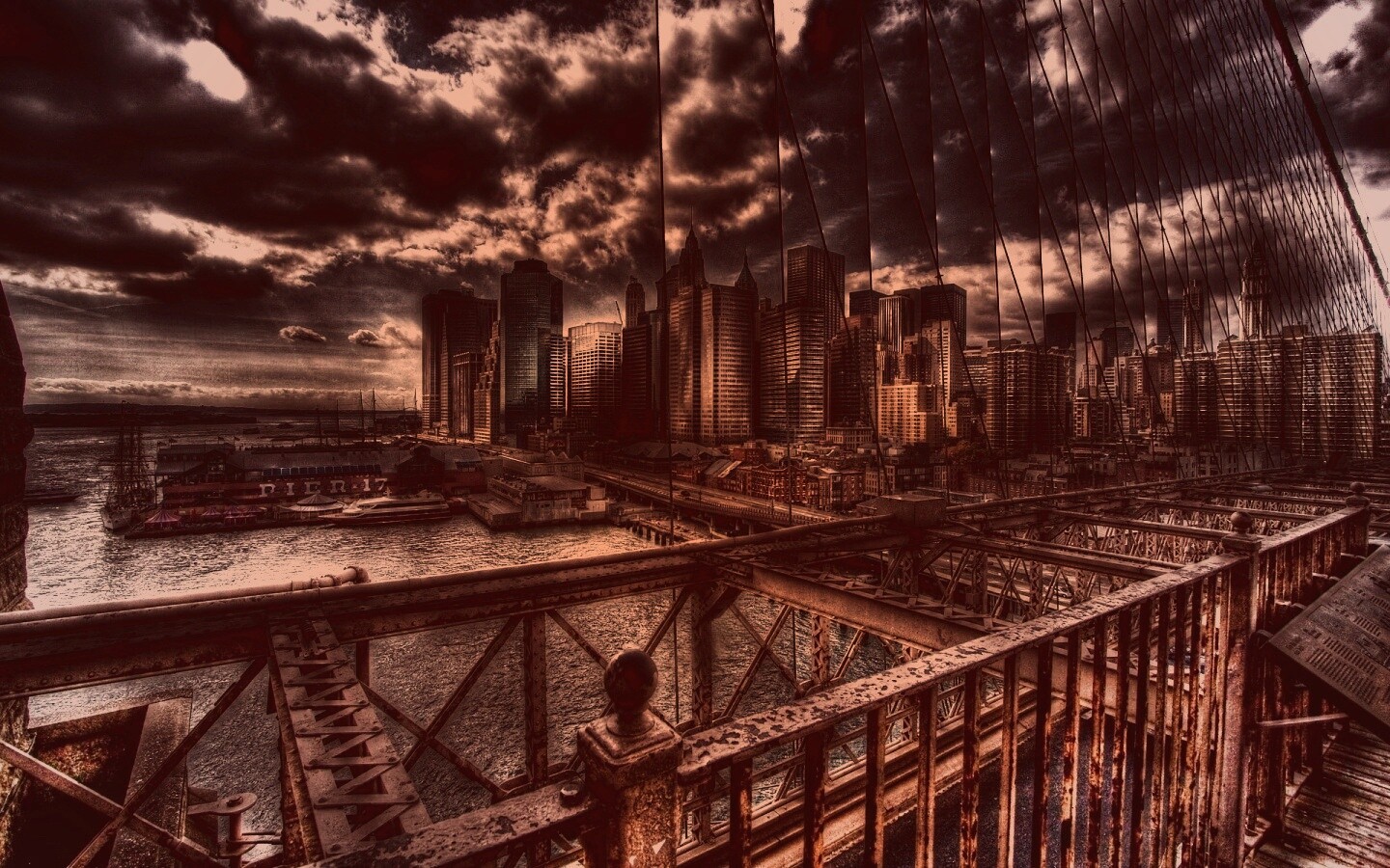 Вид с моста обои