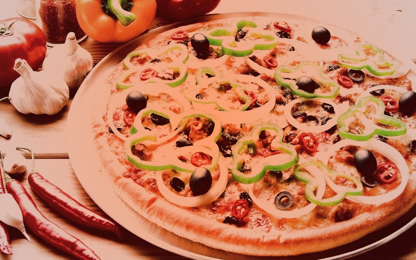 Пицца с паприкой обои