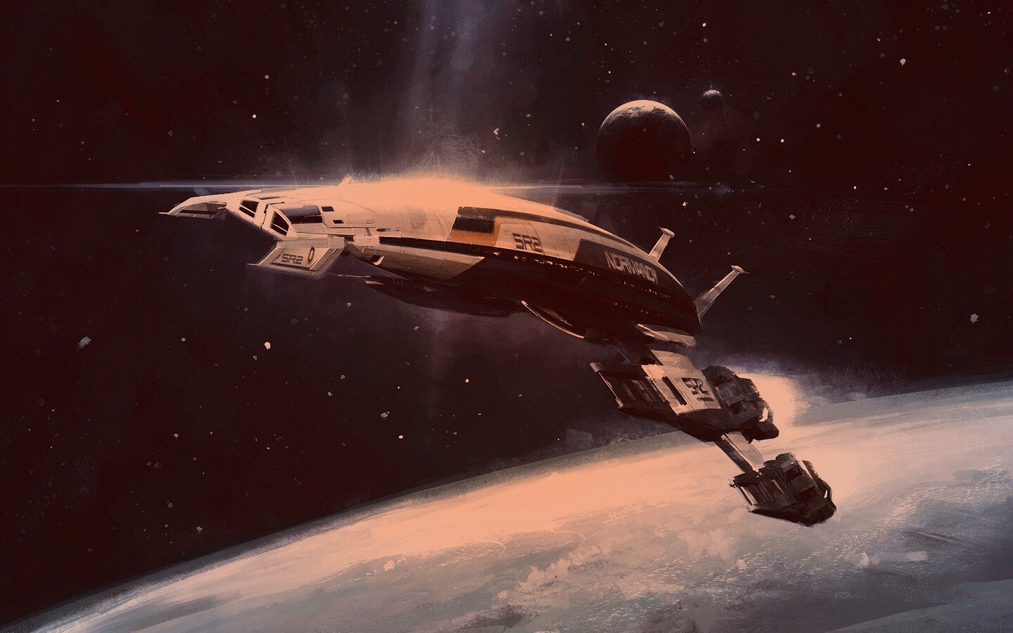 Корабль Normandy обои