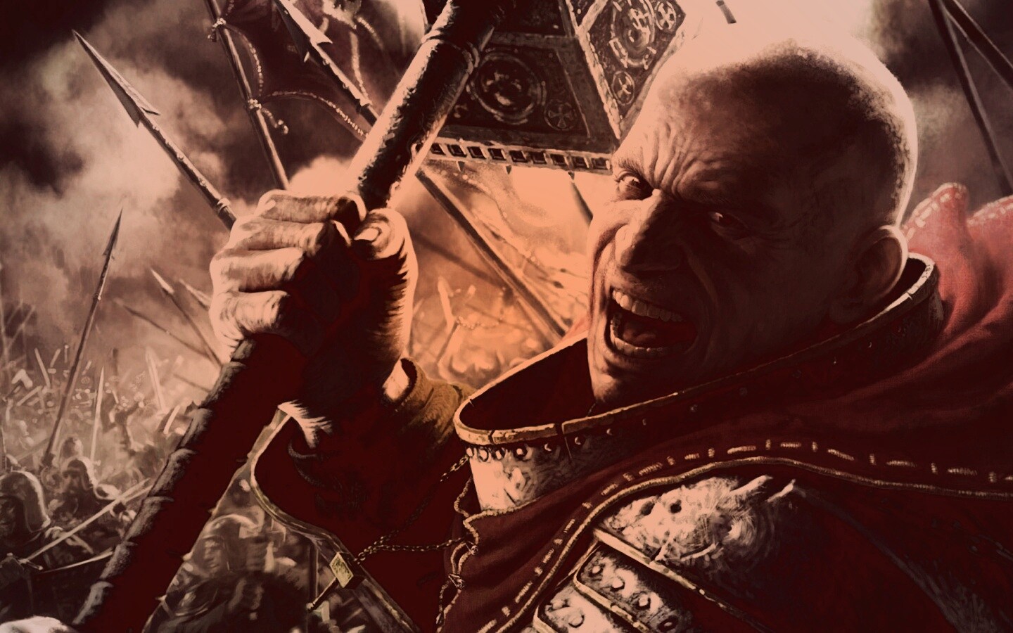 Воин с боевым молотом обои