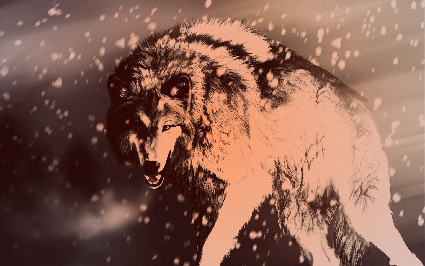 Охота на волка обои