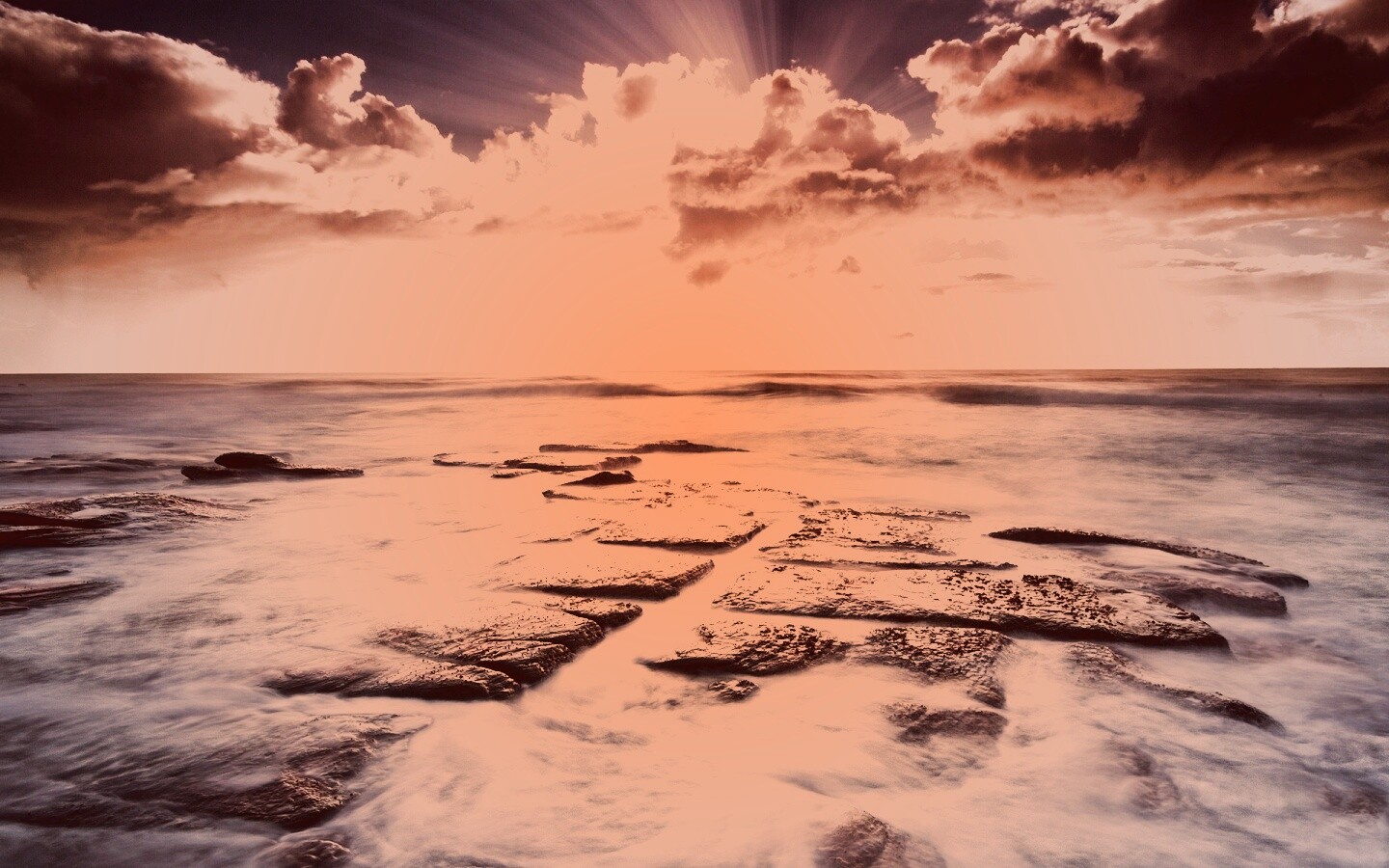 Море в HDR обои