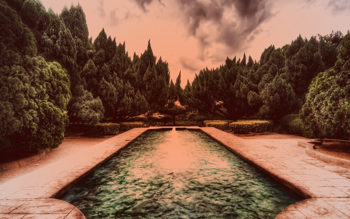 Фонтан в заповеднике обои