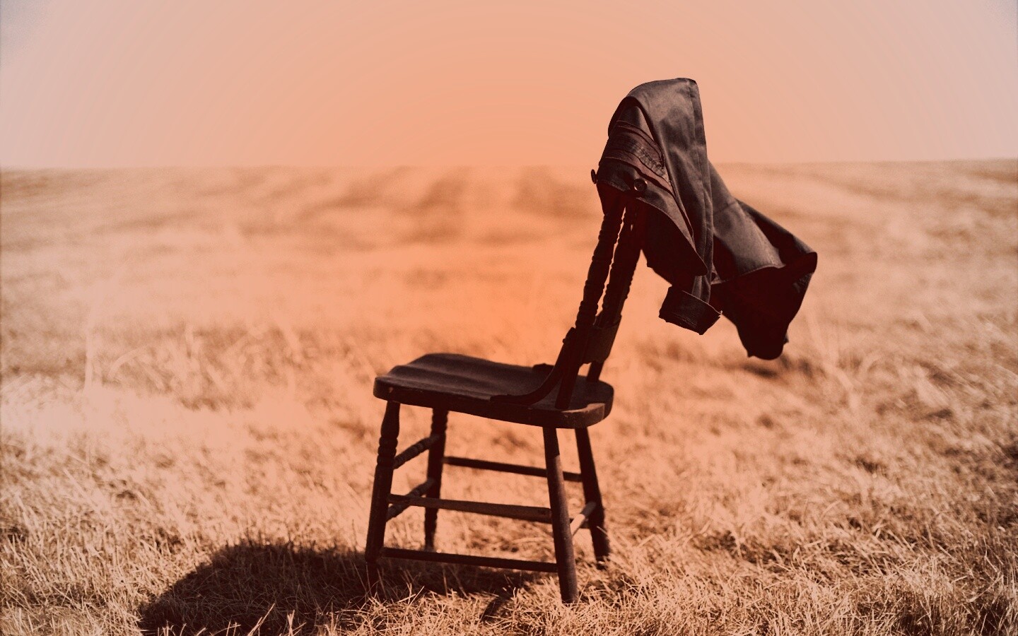 Стул в поле обои
