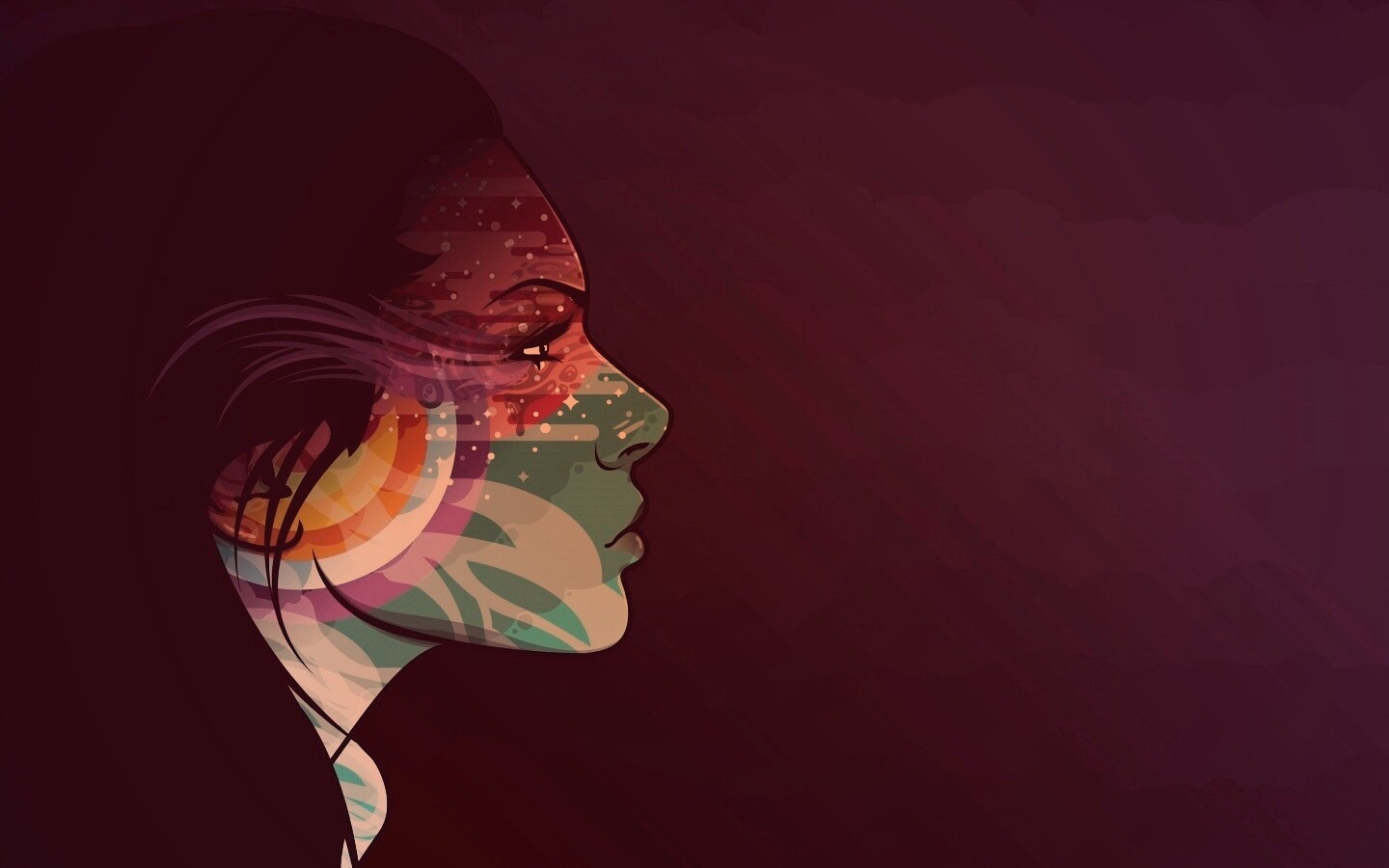 Профиль девушки обои