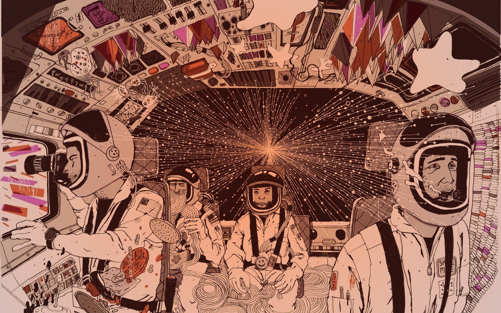 Упоротые космонавты обои