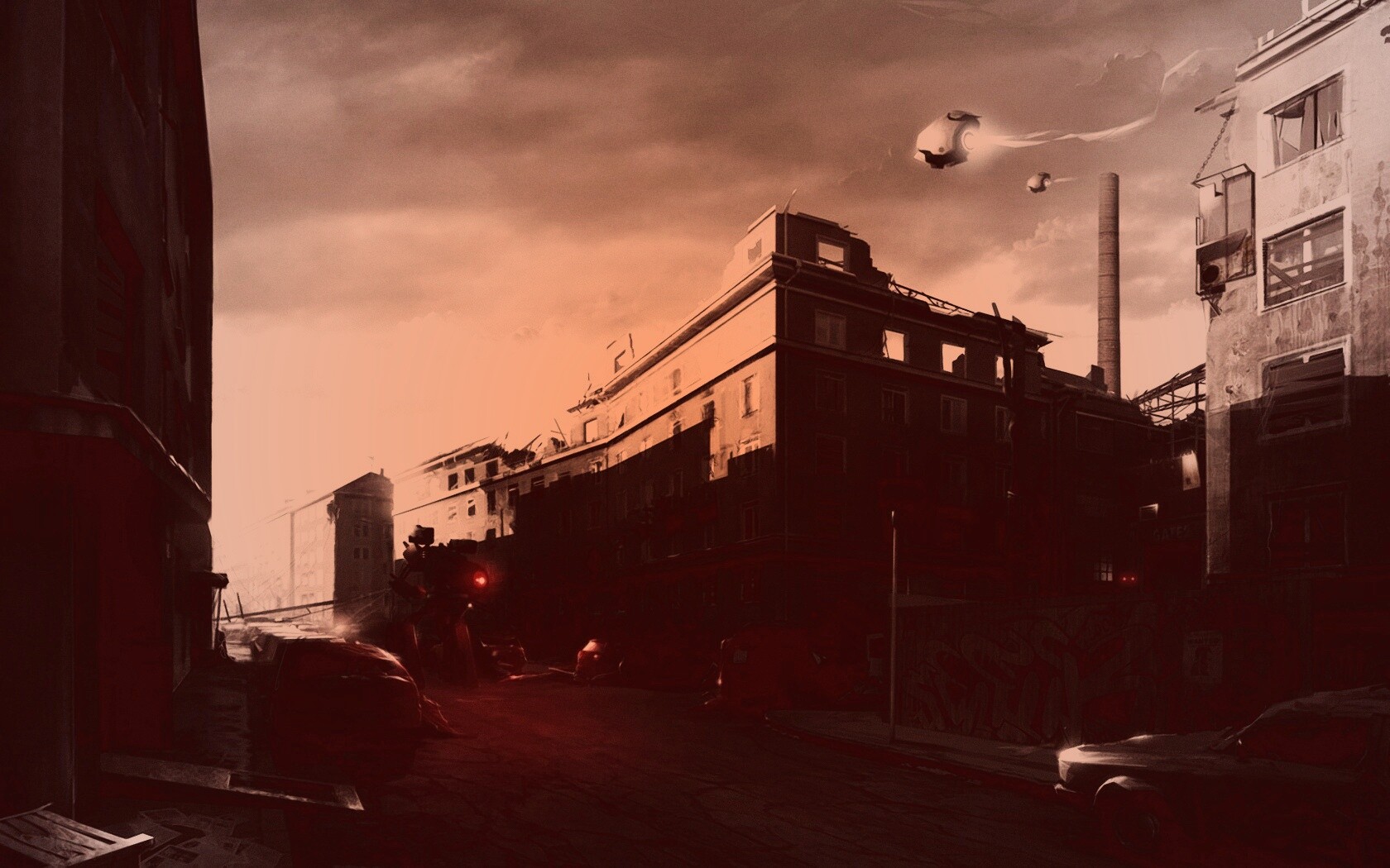 Инопланетяне в трущобах обои