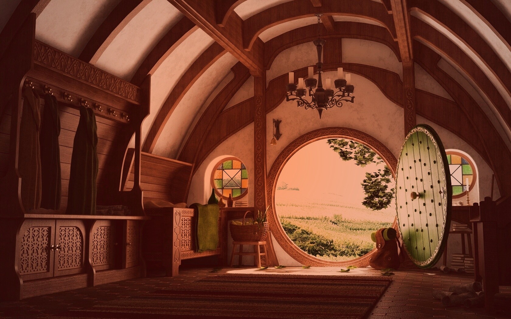 Дом хоббитов обои